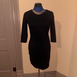 Old Navy Black 3/4 Long Sleeve Sheath Dress